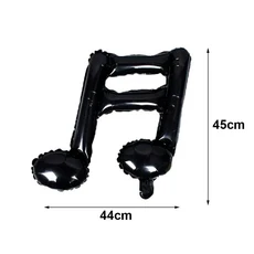 기타 색소폰 피아노 키보드 볼 콘서트 락 파티 소품 풍선 80 년대 장식, 06 1pc