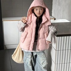 중장기장 화이트 덕다운 패딩 베스트 조끼