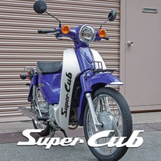 LINE CUT 혼다 슈퍼커브110 튜닝 로고 반사 데칼 스티커 SP-08, 1개, 흰색유광