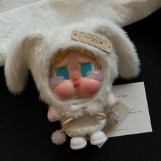 팝마트 크라이베이비 토끼 셔츠 스카프 세트 인형옷 인형 제외 휴가 일기 시리즈, 백설공주 토끼 머리 커버  인형 제외, 1세대와 2세대는 보편적입니다