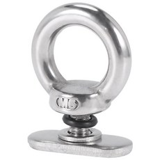 4팩 스테인레스 스틸 카약 트랙 마운트 타이 다운 아일렛 레일 액세서리 카약 카누 보트, silver