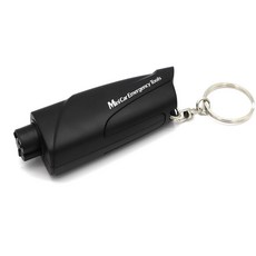 안전 망치 자동차 긴급 구조 키트 열쇠 고리 칼 생명을 구하는 커터 창 차단기 유리 비상, 1개