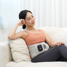 듀온 온열 진동 겸용 허리보호대 무선 허리 벨트 안마기 허리마사지기, 네이비