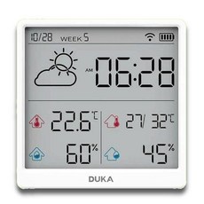 DUKA 杜克溫 溫度/濕度計 TH3, 白, 1個