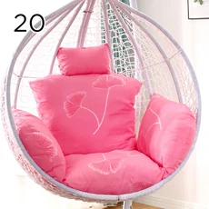 스윙 쿠션 커버 채워지지 않은 또는 채워진 바구니 좌석 의자 파티오 라운드 분리형 베개, Unfilled Size S, T NO chair