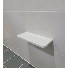 무타공 인조대리석 욕실 부착 선반 젠다이 화장실 선반 화이이/아이보리/그레이 20cm~60cm, 화이트계열, 1개