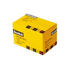 3M 스카치 투명양면테이프 리필 665R-12 6개입 (12mm x 6.35m), 1개
