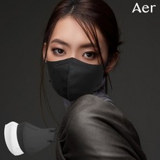 아에르마스크 스탠다드 라이트핏 KF94 대형 독감 숨쉬기편한 코로나, 1개, 10매, 블랙