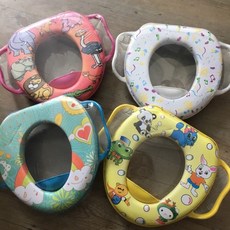 寶貝屋 兒童馬桶輔助坐墊 可愛卡通圖案 附把手