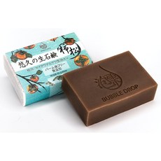 세안 비누 카키시부×아카마츠정유 팜오일 미사용 비건 무첨가 콜드 프로세스 제조법 BUBLE DROP 유구한 생비누 감송 100g, 1개