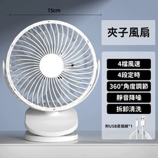 掛立兩用旋風循環扇 靜音壁掛桌扇 USB供電 渦輪電風扇 空氣循環扇 露營風扇, 便捷款【夾子USB風扇】插電款｜白色, 白色, 便捷款【夾子USB風扇】插電款｜白色