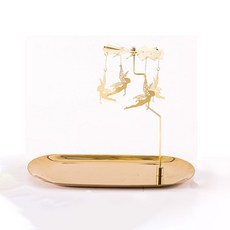 走馬燈旋轉燭臺 創意裝飾擺件, 6*6*18CM