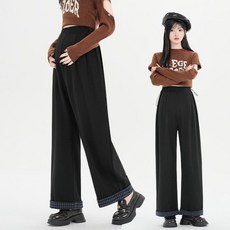 孕婦闊腿褲 冬季休閒百搭