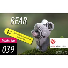 EUGY 3D紙拼圖熊 益智玩具 環保安全, 1個