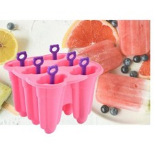 6連矽膠雪糕冰棒模 食品級材質安全無毒 輕鬆製作多款造型冰棒 夏日清涼DIY首選 色彩隨機出貨, 1個