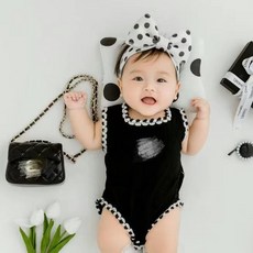 新品 百天寶寶攝影服裝道具 時尚女寶小香風主題拍照衣服 影樓寫真百日照 新生兒拍攝服飾 女寶百天拍攝 百天藝術照, 發帶+衣服73cm+襪子（約7.5公斤）