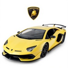 람보르기니 SC63 스피드 레이싱카 알씨 무선조종, 공식 표준, AVENTADORSVJ 옐로우 (1/14)