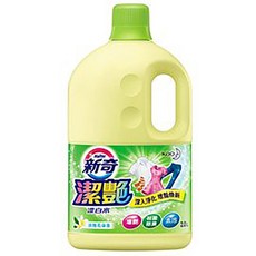 新奇漂白水5L/淡雅花朵香-綠色瓶2000ml/沁雅薔薇香-粉色瓶2000ml, 1個, 淡雅花朵香-綠色瓶2000ml