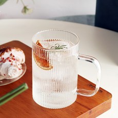 홈카페 데일리 슈에뜨 주름 컵, 투명, 4개