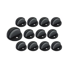 QCAA 로우 돔 플로어 도어 스톱 높이 25.4 x 지름 44.5mm 아연 다이 캐스트 매트 블랙 24팩 대만산, 12pack
