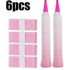 미끄럼 방지 배드민턴 핸들 그립 테이프 통기성 테니스 땀 흡수 밴드 자전거 낚싯대 야구 스쿼시 라켓용, 09 Pink-6PCS