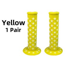 고무 자전거 핸들 미끄럼 방지 사이클링 세발 스쿠터, 1개, 1. Yellow-1 Pair