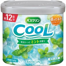 바스크린 쿨 분말 입욕제 투명타입 여름입욕제 민트의 향기 360g 1개