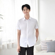 (대여)교복몰 교복 스판 화이트 남자 반팔 셔츠 청춘
