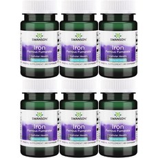 스완슨 철분 푸마르산염 18mg, 60정, 6팩