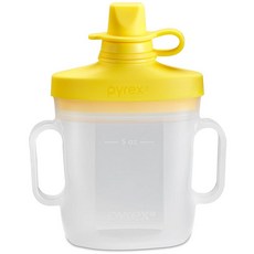 Pyrex Littles Sippy Cup 141.7g(5온스) 파우치 실리콘 아기 유아 수유 세트 밀폐 누출 방지 BPA 프리 깨지지 않는 식기 세척기 사용 가능 6개