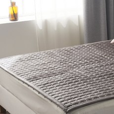 지베딩 극세사 고무밴드 침대패드 겸 카페트, charcoal