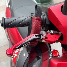 【高品質】 適用鈴木UY125小海豚改裝煞車牛角UE125 UU125優友折疊手煞車省力把, 1個, 藍色1對,舊款前碟後鼓