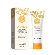熱銷橙子去角質凝膠，溫和清潔毛孔，提亮煥白去死皮黑頭，50g, 素顏霜6隻, 1件, 30g