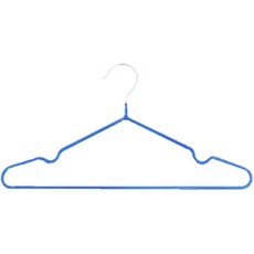 奈米不鏽鋼浸塑衣架，防滑耐用，多色可選，節省空間, 北歐藍x10支, 1個