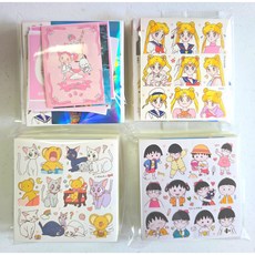 만화 애니 귀여운 인스 스티커 100장 무중복 MIX (무중복도안/도무송 인쇄소스티커), 1개