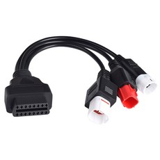 야마하 OBD2 진단 리더 6 OBD OBDII 코드 커넥터 어댑터 오류 차량 호환 케이블 익스텐션 진단기 3/4 오토바이