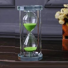 모래 시계 타이머 주방 학교 모던 크리스탈 차 집 장식 선물, 색상: 4. green / 시간: C. 30분