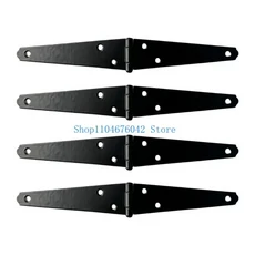 헤비 듀티 스트랩 힌지 블랙 쉐드 도어 게이트 나사 가구 하드웨어 펜스 목재 캐비닛 도어용, 실버