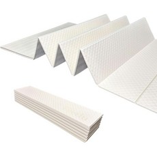 피트루 접이식 요가 운동 매트 - 필라테스 홈 바닥 운동을 위한 가볍고 미끄럼 방지 기능이 있으며 보관이 간편합니다, 24" x 72" x 1/4", White