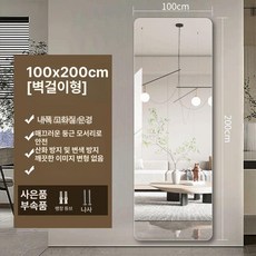 붙이는전신거울 노프레임 부착형 아크릴 대형 미러, 기타, 아니요, 방폭 5mm 100x200 벽걸이 타공