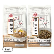 오뚜기 고기리물막국수(2인) 900g 2개+육수와함께 냉장고기리들기름막국수(2인) 485.4g 2개, 1.385kg, 1세트
