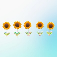 차꾸템 해바라기 썬바이저 패션 데코 움직이는장식 소품 ell92182uu, 단일