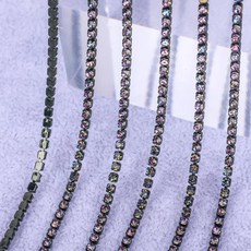 크리스탈 유리 라인석 체인 바닥 바느질 컵 트림, 26. Rainbow