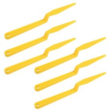 옐로우 윈도우 틴트 스퀴지 6개 - 내구성이 좋고 유연한 섕크 도구 긴 손잡이 플랫 립 자동차 창문 틴팅 적용용 296247, 옐로우 윈도우 틴트 스퀴지 6개 - 내구성이 좋고 유연