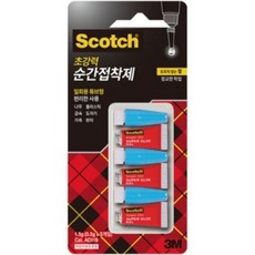 3M 스카치 초강력 순간접착제 일회용 튜브형 AD119 젤타입 0.5gX3입, 1개