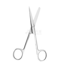 來而康 愛美格 外科器械 外科剪刀 (未滅菌) 14cm 直式 彎式 反式 尖頭 圓頭 雙尖頭 雙圓頭, 1個, 直式 尖頭/圓頭 14cm, 直式 尖頭/圓頭 14cm