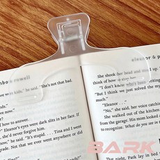 투명 북스토퍼 집게 책고정 0, 1개, 화이트