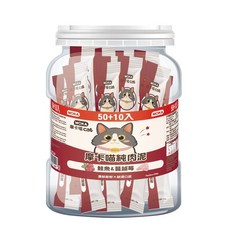 MOKA 摩卡喵 鮭魚佐蔓越莓 純肉泥 50+10入, 900g, 1個, EMK-C209 鮭魚佐蔓越莓