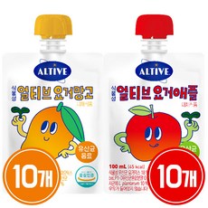 CJ제일제당 얼티브 요거애플 + 요거망고, 20개, 100ml