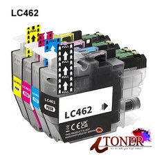 Brother LC462 副廠墨水匣 MFC-J3940DW MFC-J2340DW 適用 高品質相容墨水, 黃色, 黑色, 洋紅色, 青色